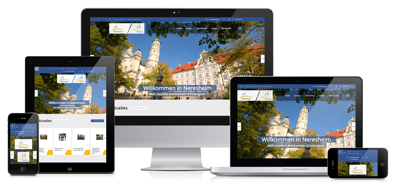 Responsive Web der Stadt Neresheim