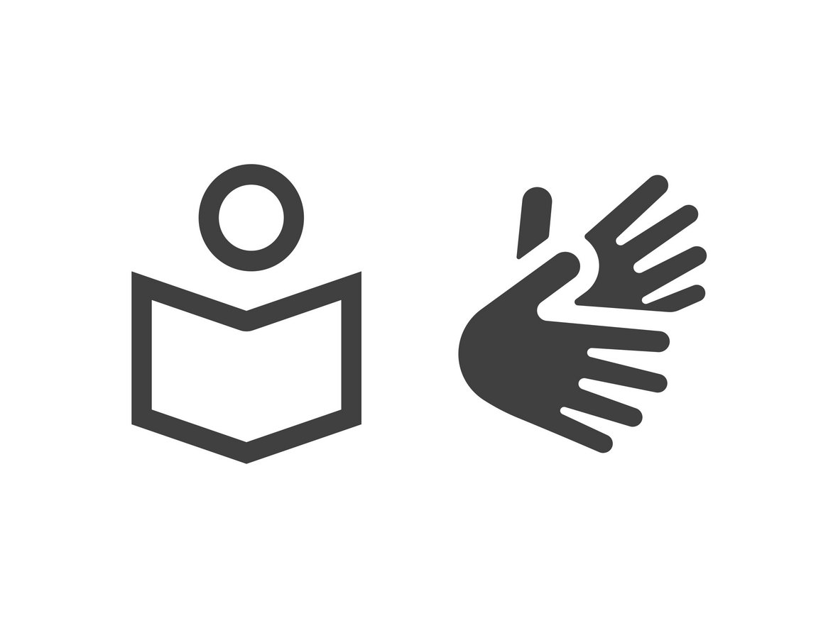 Logo für Gebärdensprache und Leichte Sprache