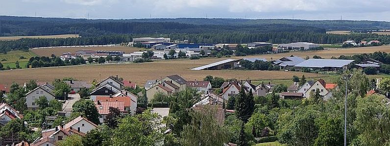 Blick auf Gewerbegebiet